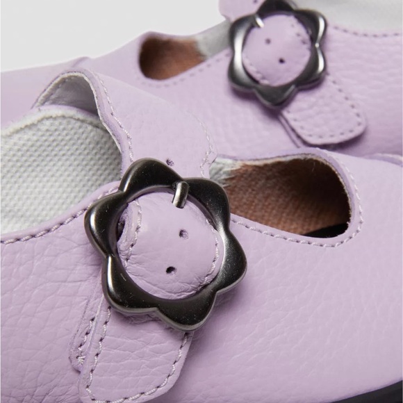 Dr. Marten’s Addina Flower Buckle Leather Platform Shoes Size 10 - Picture 3 of 11